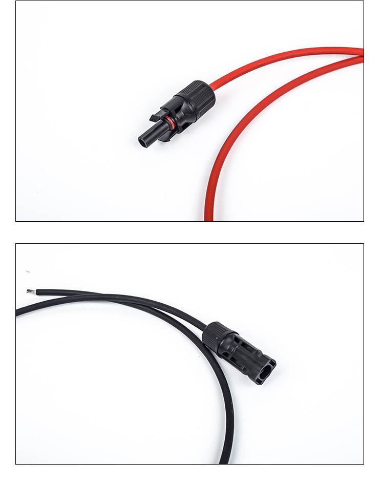 MC4-konnektor hankøn til fortinnet bart kabel