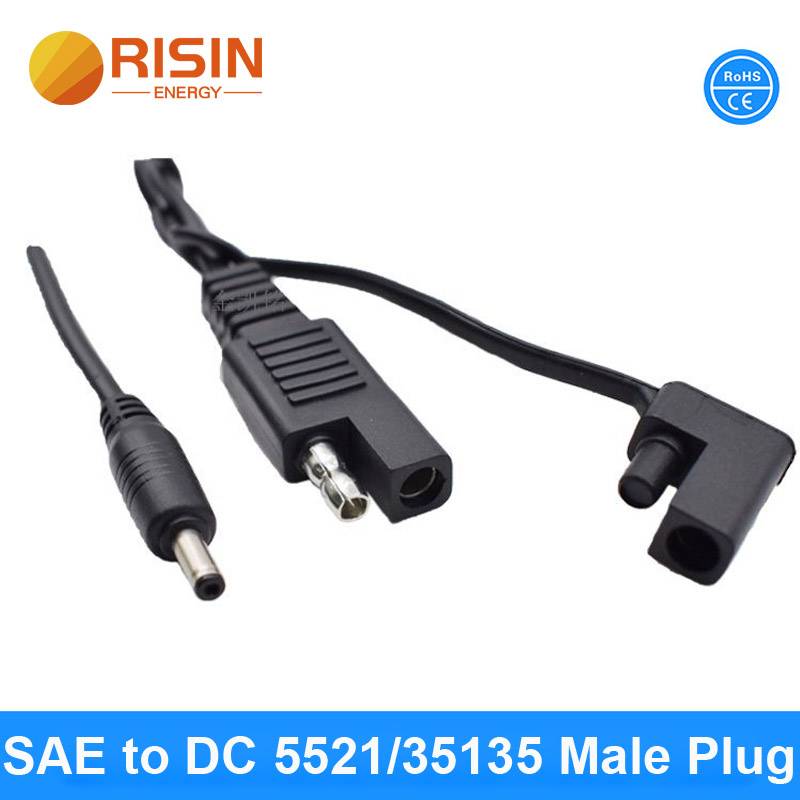 SAE kanggo DC 5521 plug lanang