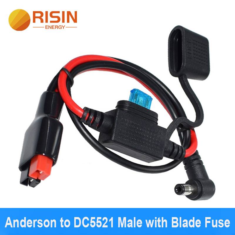 Anderson to DC5521 Male fuse connector